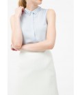 Koton Kadın Kolsuz Yaka Detaylı Gömlek - Açık Mavi 6KAK62905CW610