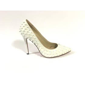 Christian Louboutin Kadın Beyaz Topuklı Ayakkabı