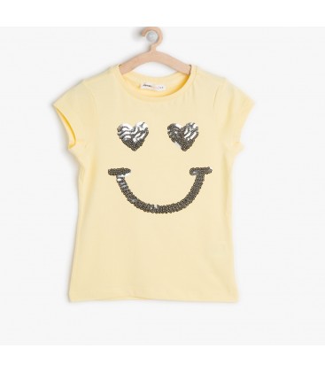 Koton Kız Çocuk Payetli T-Shirt