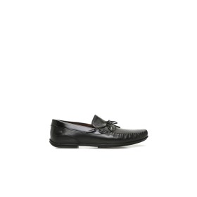 George Hogg Erkek Siyah Bağcık Detaylı Deri Loafer 7004736