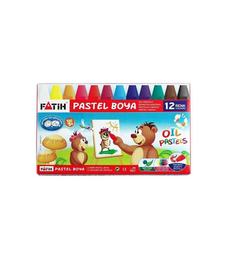 Fatih 12 Li Pastel Boya Kalemi 12 Renk Pastel Boya Gumruk Deposu