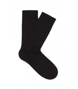 Mavi Desenli Siyah Soket Çorap 092031-900