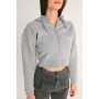 Fullamoda Fermuarlı Kısa Sweatshirt