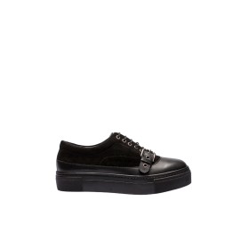 İnci Hakiki Deri Süet Siyah Kadın Sneaker 4468 120130003051