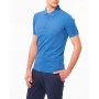 Dufy İNDİGO İNCE MISIR PAMUĞU DÜZ POLO YAKA ERKEK T-SHİRT - SLIM FIT DU1172041003