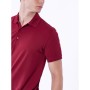 Dufy Bordo Polo Yaka Baskılı Erkek T-Shirt DU2172041001