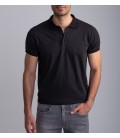 Dufy Siyah Polo Yaka Baskılı Erkek T-Shirt DU2172041003