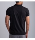 Dufy Siyah Polo Yaka Baskılı Erkek T-Shirt DU2172041003