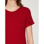 Koton Bisiklet Yaka T-Shirt - Şarap Kırmızı 8YAK12885UK456