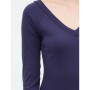 Koton Kadın V Yaka T-Shirt - Lacivert 6KTK12608SK742