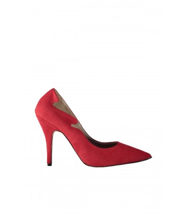 İnci Kırmızı Kadın Klasik Topuklu Ayakkabı 7135 120130009175