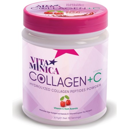 Vitaminica Collagen Vitamin C Hidrolize Kolajen Acerola Sade 307 gr