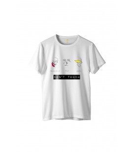 Zhoppers Don"t Touch Beyaz Tasarım T-shirt