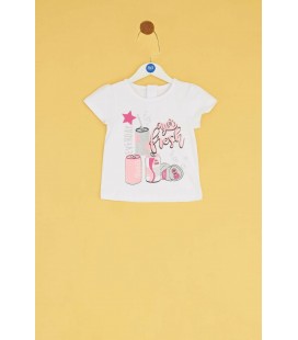 BG Baby Kız Bebek Beyaz T-shirt 20SS0BG2510