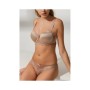 Suwen Linda Lace Dolgusuz Straplez Sütyen - VİZON SW5365
