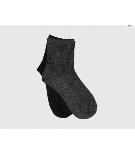 Socksmax Siyah Kadın 2Li Çorap 80205054100
