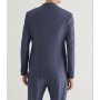 Avva Erkek Koyu Mavi Kurtağzı Yaka Çizgili Seersucker Slim Fit Torba Cepli Lightweiht Ceket A11y4000