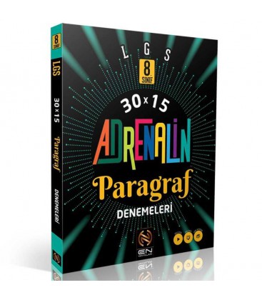 8. Sınıf LGS Paragraf Adrenalin 30 x 15 Denemeleri En Yayınları