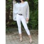 Zuzu Yüksek Bel Gabardın Pantolon Beyaz 17Y71001