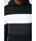 TRENDYOL MAN Siyah Erkek Kapüşonlu Panelli Kanguru Cepli Sweatshirt TMNAW20SW0284