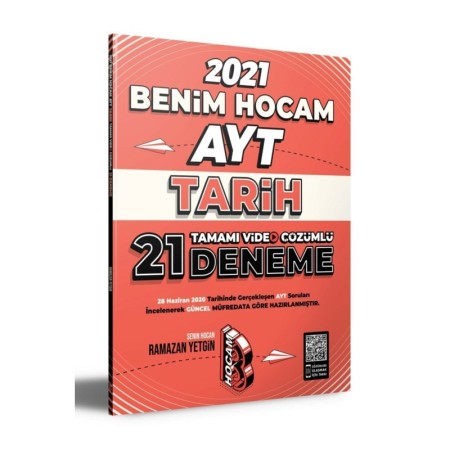 Benim Hocam Yayınları 2021 Ayt Tarih Tamamı Video Çözümlü 21 Deneme Sınavı