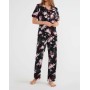 Suwen Kadın Siyah Baskılı Felicity Maskülen Pijama Takımı SH21515660B