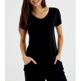 Suwen Kadın Siyah Scarlet T-Shirt ST4000607V0