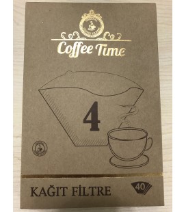 Coffee Time 4 Numara Kahve Filtre Kağıdı 40lı Paket