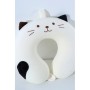 YOYOSO Kedi Desenli Yumuşak U Tipi Seyahat Gezi Boyun Yastığı Krem 31 X 28 Cm