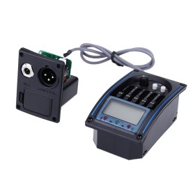 EQLC-5 5-Band EQ ekolayzer sistemi akustik gitar Preamp Piezo pikap LCD ekran Tuner