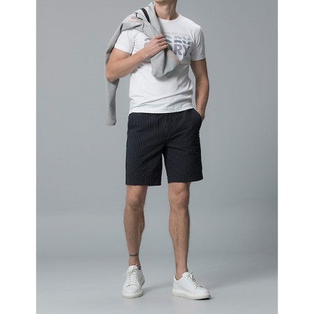 Lufian Slim Fit David Spor Chino Şort Lacivert 111210011