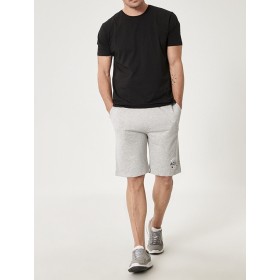Altınyıldız Classics Erkek Gri Slim Fit Günlük Rahat Spor Örme Şort 4A9521200007