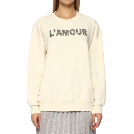 NetWork Casual Basic Fit Bej Sweatshirt