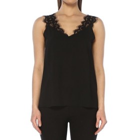 Network Regular Fit Siyah Dantel Detaylı Bluz 1073291