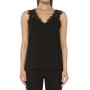 Network Regular Fit Siyah Dantel Detaylı Bluz 1073291