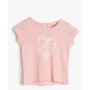 Koton Kız Çocuk Pembe Desenli Tişört 6YMG19574OKBT4