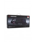 Rampage MEEPO PLUS KM-4-1 Gökkuşağı Aydınlatmalı USB Gaming Combo Q Oyun Klavye+Mouse+Pad+Kulaklık