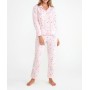 Suwen Kadın Pembe Baskılı Mina Maskulen Pijama Takımı SH21135660B