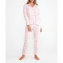 Suwen Kadın Pembe Baskılı Mina Maskulen Pijama Takımı SH21135660B