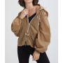Quzu Kapüşonlu Yağmurluk Camel 20Y11815-034