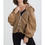 Quzu Kapüşonlu Yağmurluk Camel 20Y11815-034