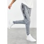 Tommy Life Yan Baskılı Gri Melanj Erkek Eşofman Alt 84572