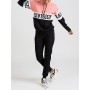 Tommy Life Ön Baskılı Pudra-Siyah Kadın Eşofman Takım ART-3491