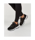 Skechers D'LİTES - FANCY LEOPARD Kadın Siyah Sneakers - 149099 BKRG