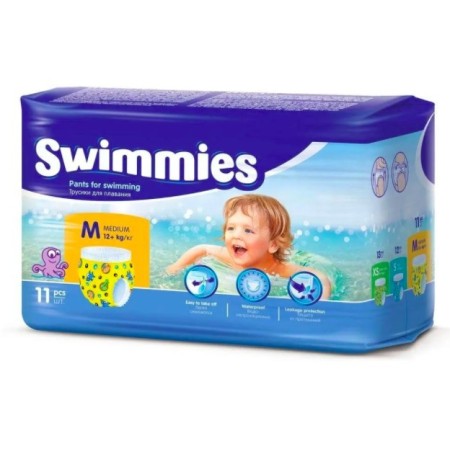 Swimmies No:3 Medium 12 kg+ 11 Adet Mayo Bebek Bezi