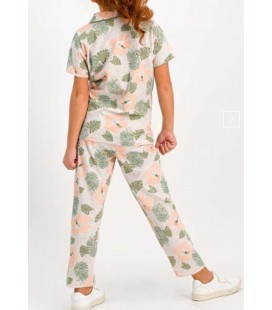 Rolypoly Düğmeli Kız Çocuk Gömlek Pijama Takımı RP1785