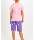 Rolypoly Kız Çocuk Pembe Kapri Pijama Takımı RP1744