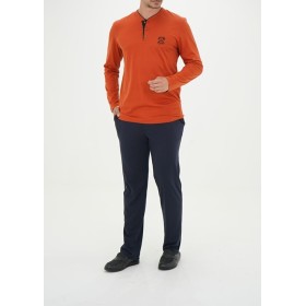 D'S Damat 1005 Erkek Uzun Kollu Pijama Takımı - Kiremit DS1005_75