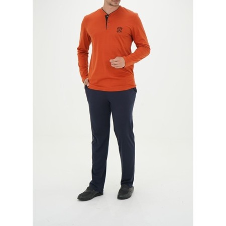 D'S Damat 1005 Erkek Uzun Kollu Pijama Takımı - Kiremit DS1005_75