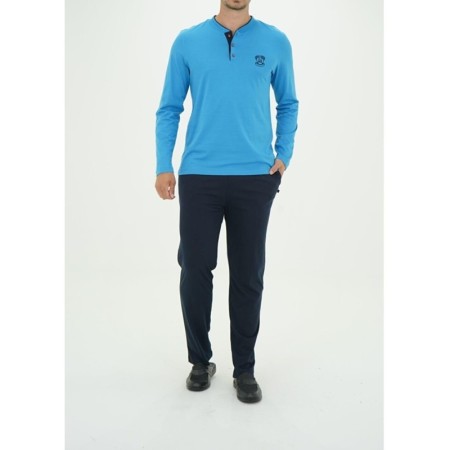 D'S Damat 1005 Erkek Uzun Kollu Pijama Takımı - Açık Mavi DS1005_75